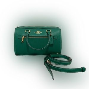 Emerald green coach bag